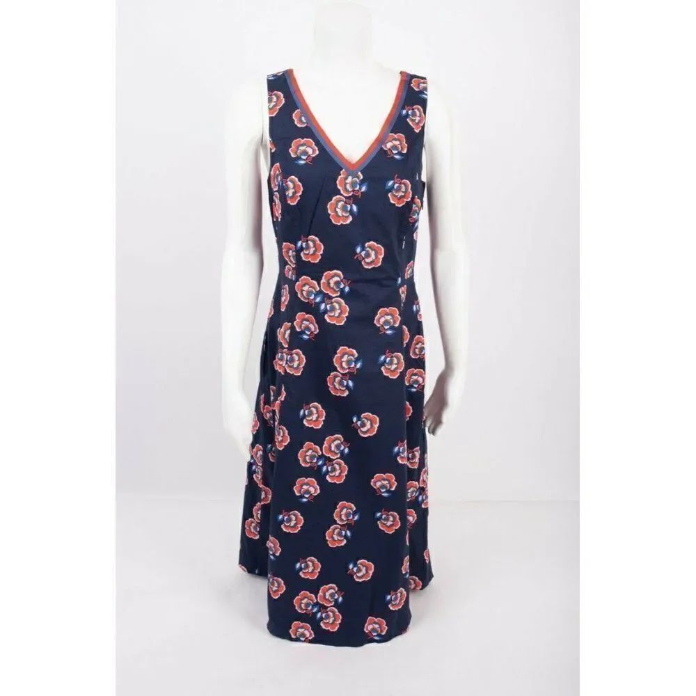 Boden Womens Charlotte Dress UK 10 US 6 Navy Red